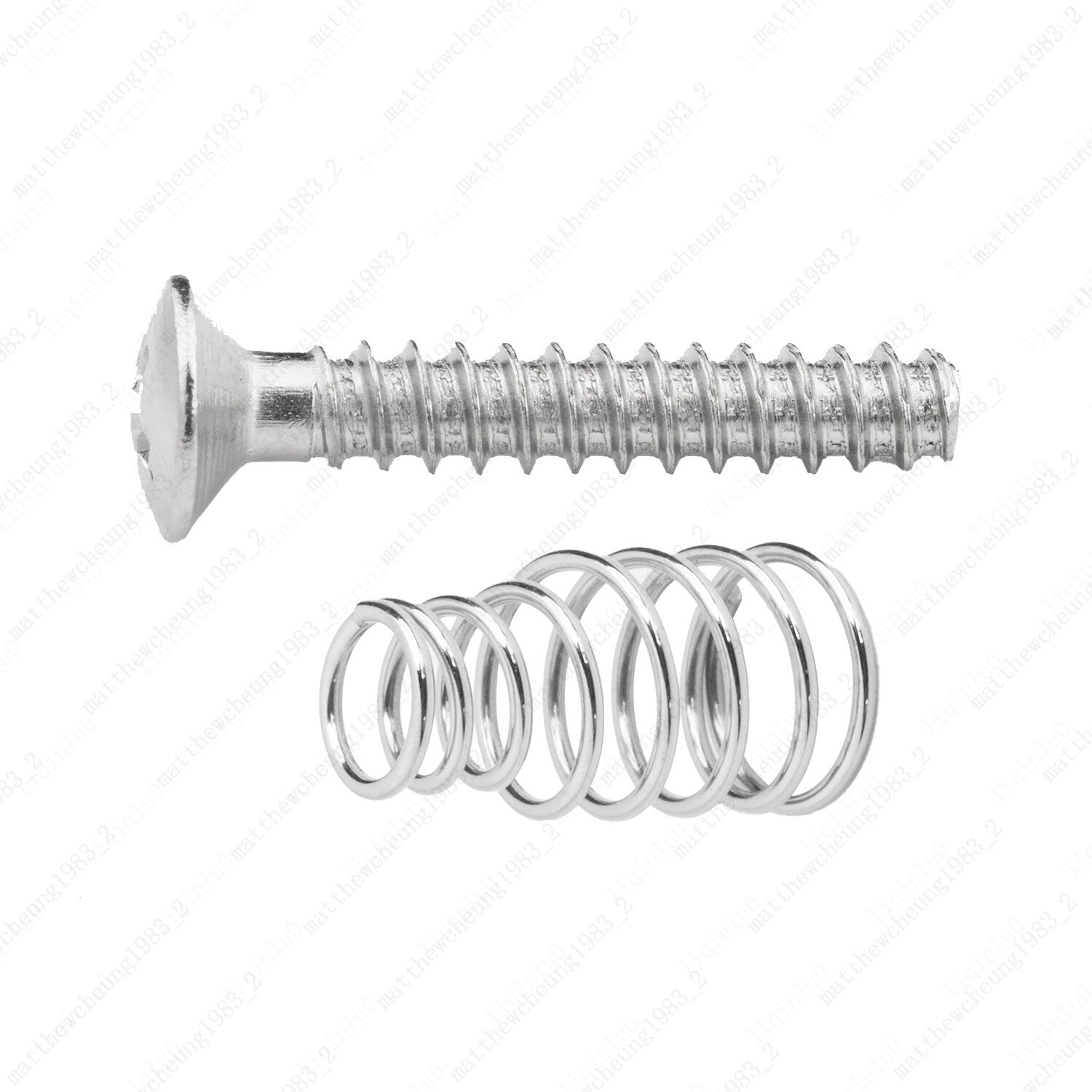 6x Single coil pickup mounting Countersunk Head Screws & Springs MulitColors