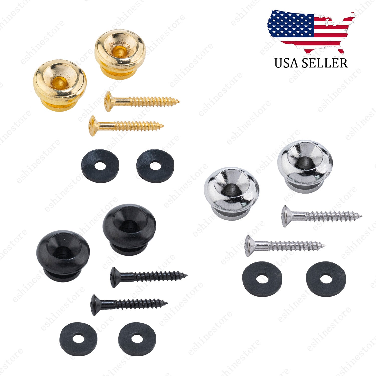 1 PAIR GUITAR STRAP BUTTONS PIN FOR Acoustic Electric Guitar Bass 3 Colors