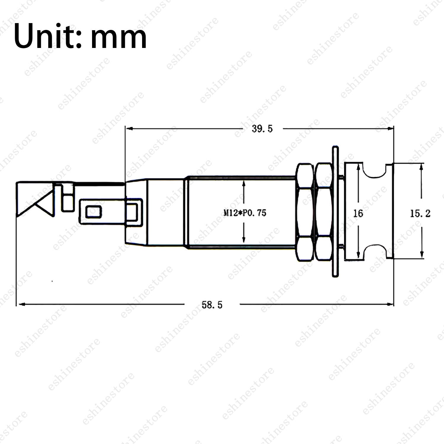 Strap Locker 1/4"Electric Guitar Jack Bass Threaded Output Connector Jack Copper