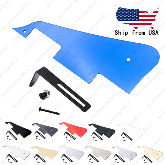 Multicolor Guitar Pickguard with Black Bracket Mounting Screws Set for Les Paul