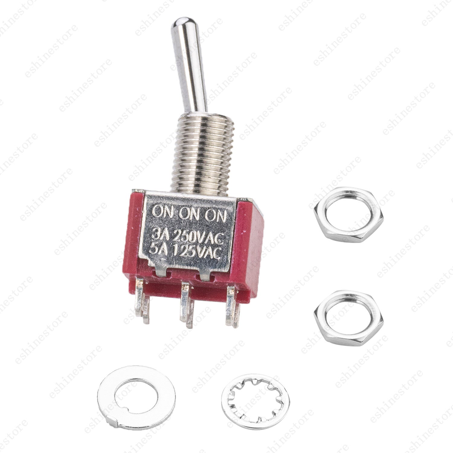 5 PCS Quality Guitar or AMP DPDT 3 Way ON ON ON Toggle Switch Sealed Mini Toggle