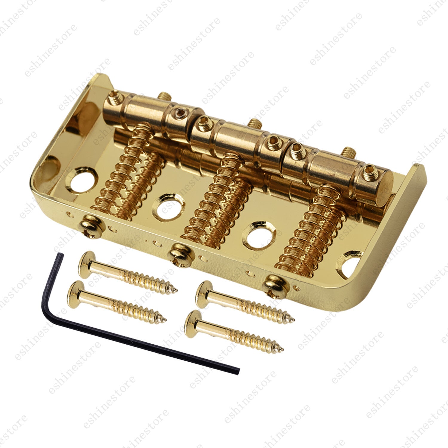 6 String Guitar Bridge Short Telecaster Bridge Vintage Brass 3-Saddle for TELE