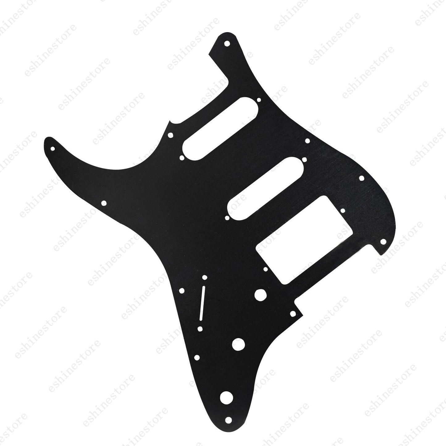 11-Hole Metal Matte Aluminum Anodized ST HSS Pickguard For Fender Strat Black