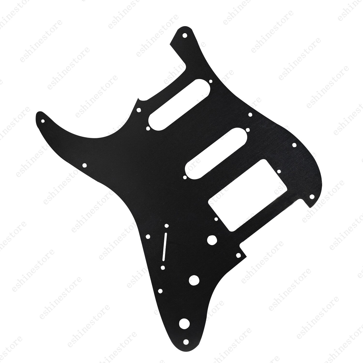 11-Hole Metal Matte Aluminum Anodized ST HSS Pickguard For Fender Strat Black