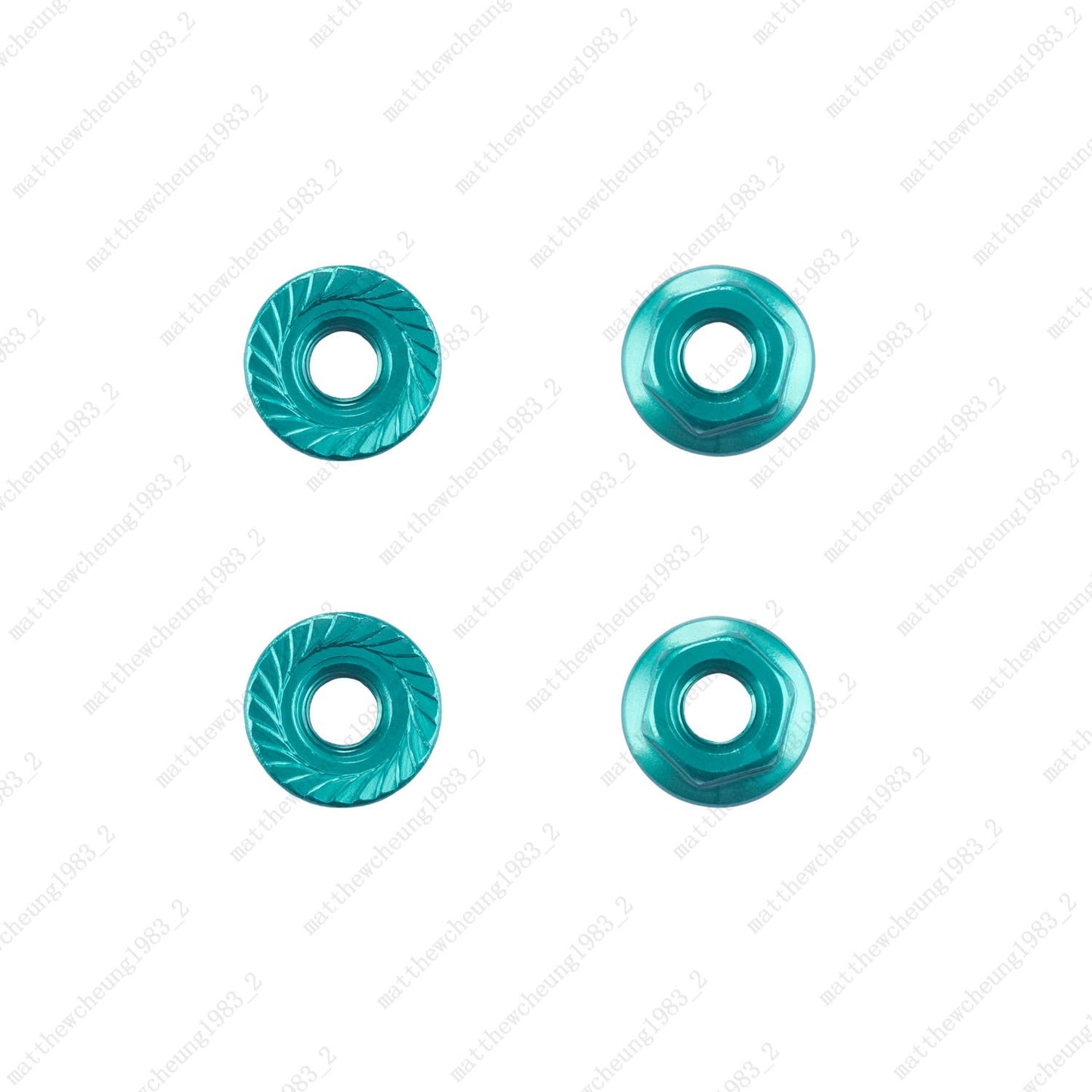 4pcs 8-Color M4 Flange Nuts - 1:10 RC Car Premium Upgrade Replacement