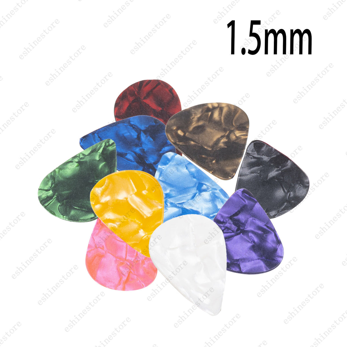 10X Acoustic Bulk Guitar Pick Picks Plectrum Celluloid -6 Different Thickness
