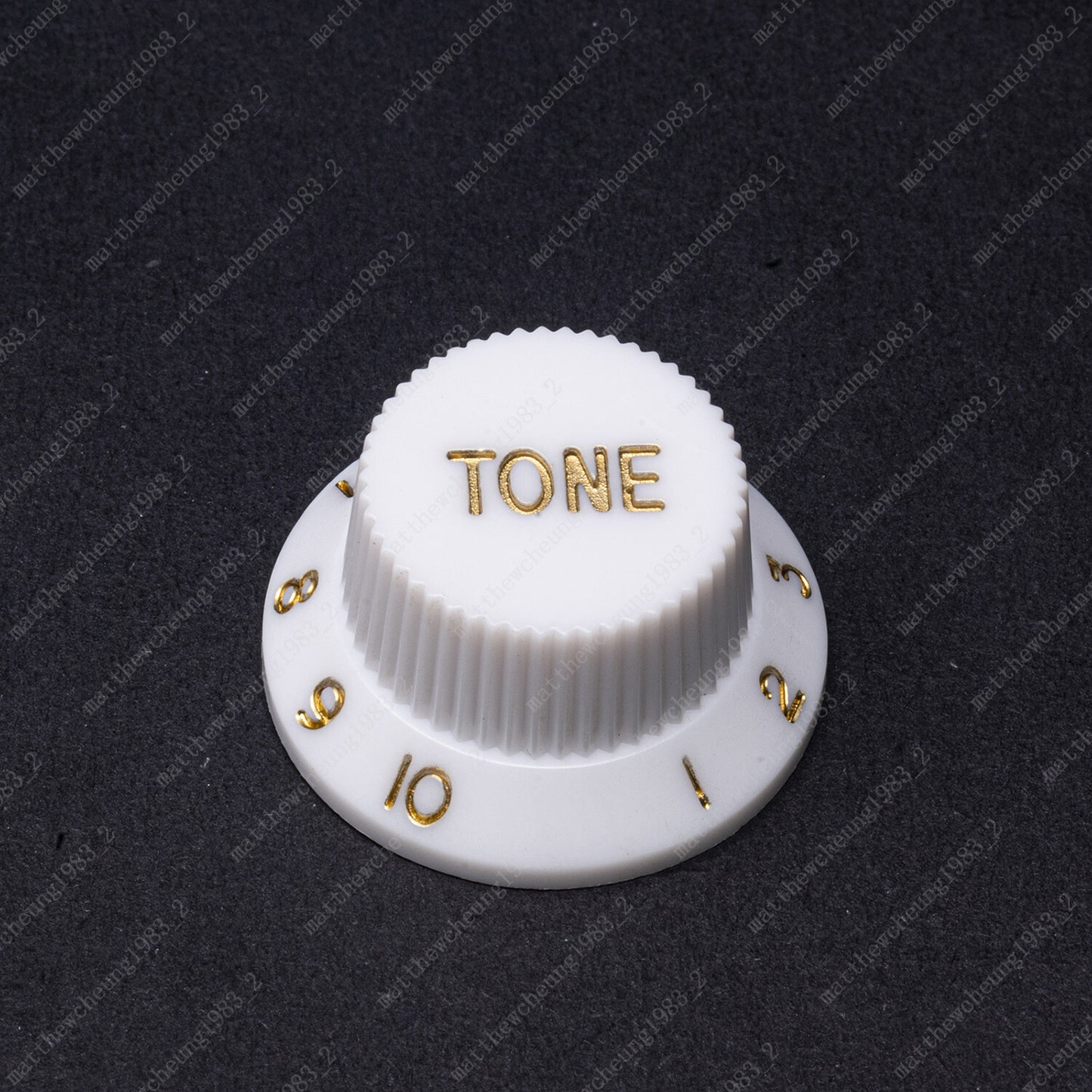 3x White/ Gold Numbers Electirc Guitar Knobs Volume Tone Knob fits Stratocaster