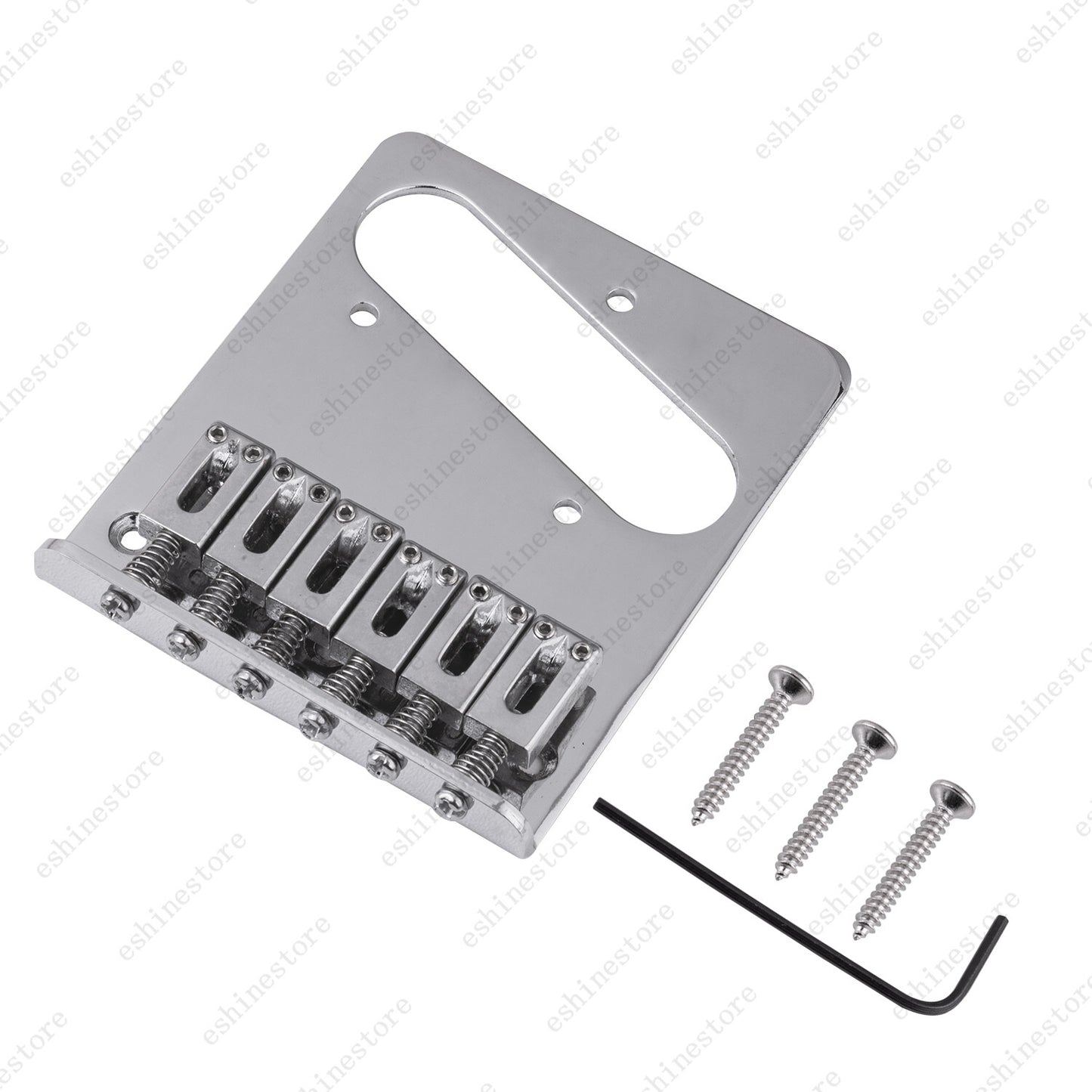 Tele Single Bridge 6-Saddle Guitar Bridge For Telecaster Guitar Chrome
