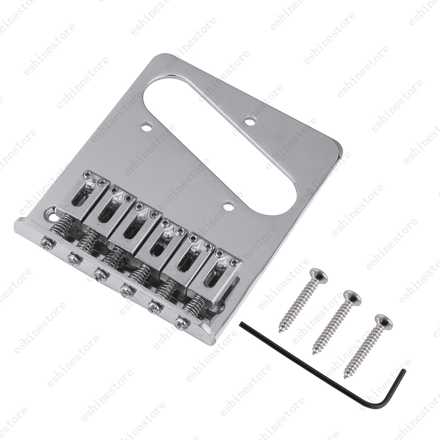 Tele Single Bridge 6-Saddle Guitar Bridge For Telecaster Guitar Chrome
