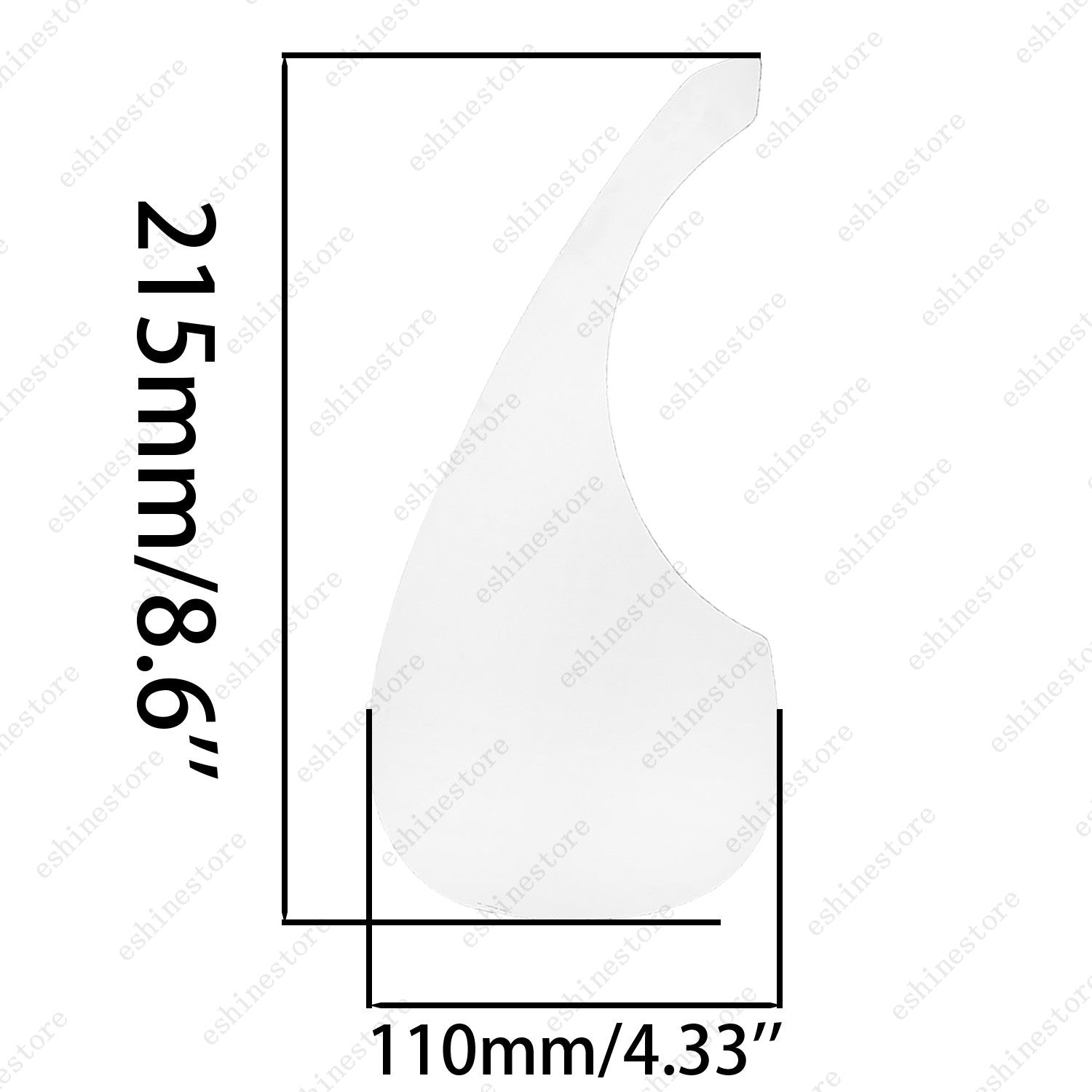 Left Handed Acoustic Guitar Pickguard Self Adhesive Scratch Pick Guard 40" 41"