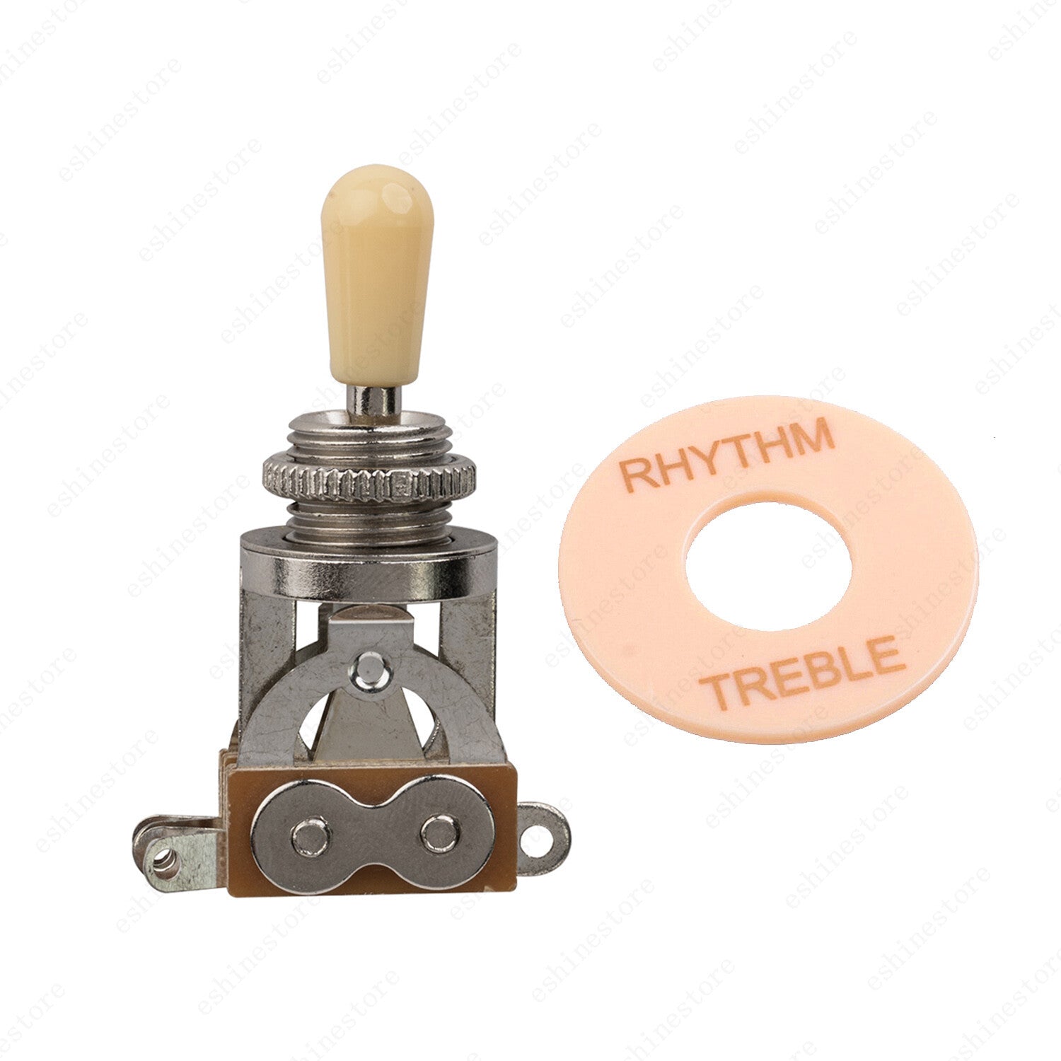 NEW Chrome 3-Way Toggle Switch & Plate for Gibson/Epiphone Les Paul Guitar