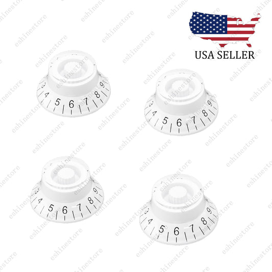 4 Pcs Guitar Bell Knobs 18 Fine Spline Top Hat Knobs Style for SG Les Paul