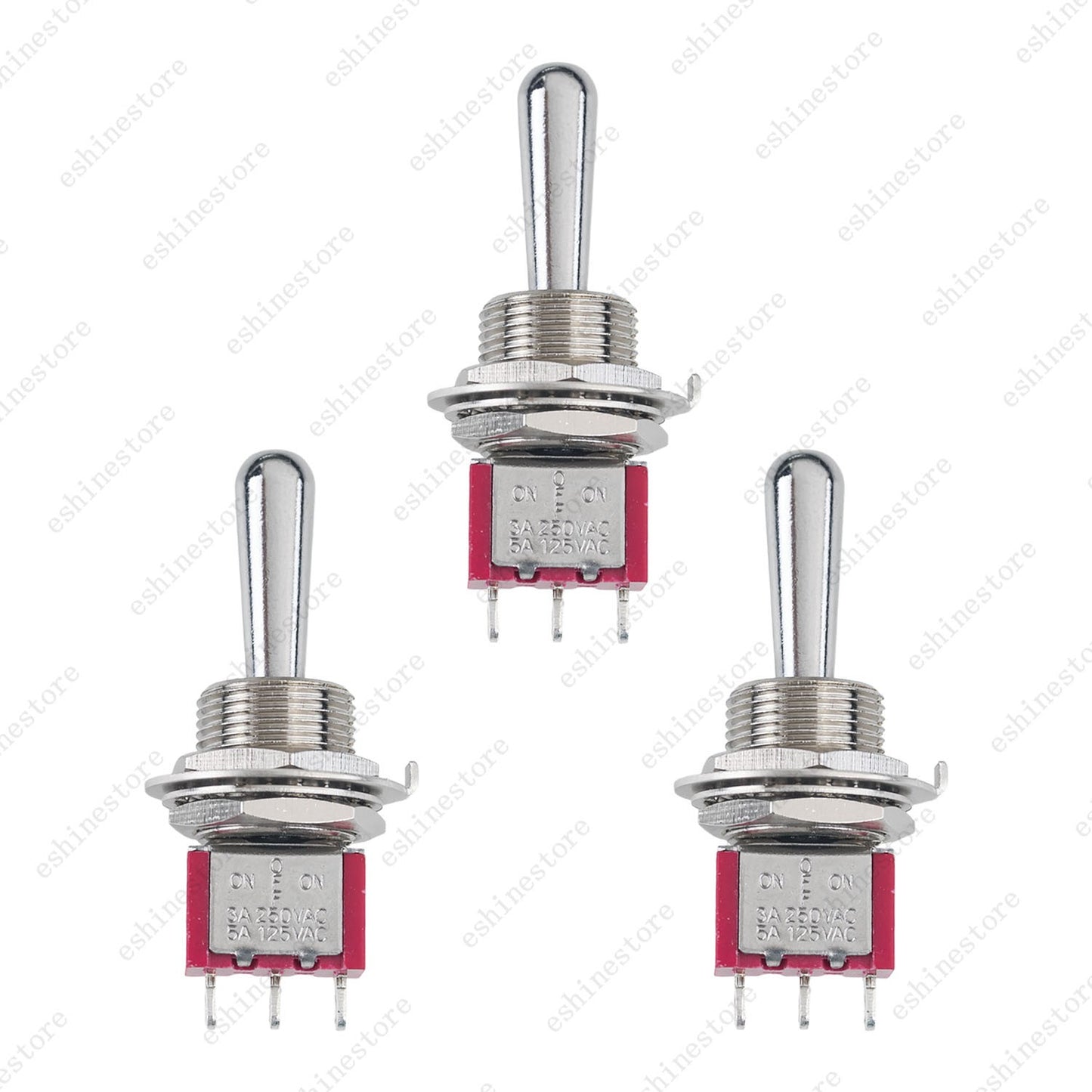 1/3/5pcs Guitar/AMP Long Fat Bat Toggle Switch SPDT 3Pin 3-Way ON OFF ON Sealed