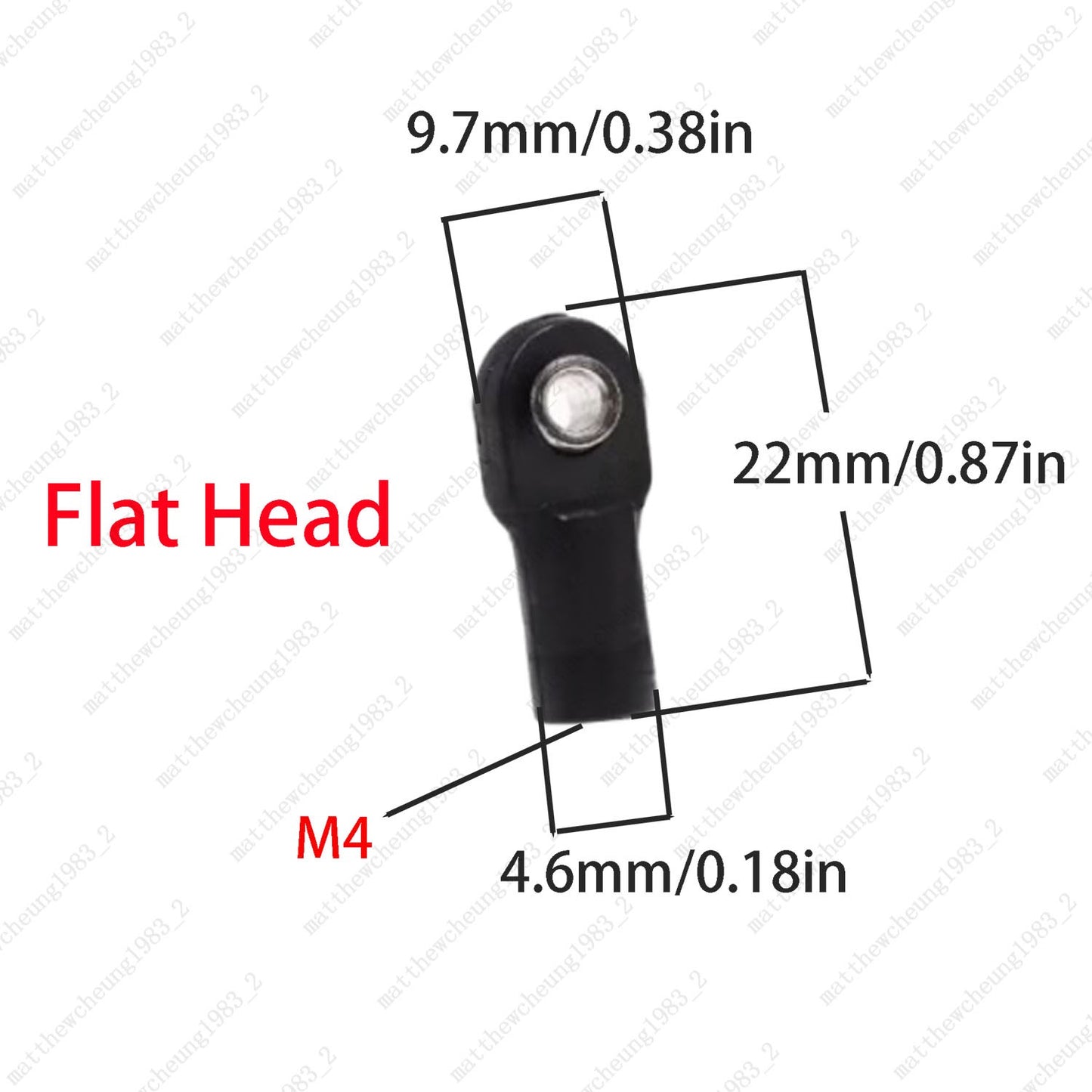 10PCS 1/10 M4 CW/CCW Precision Nylon Tie Rod Ball Head for RC - 4 Types Options