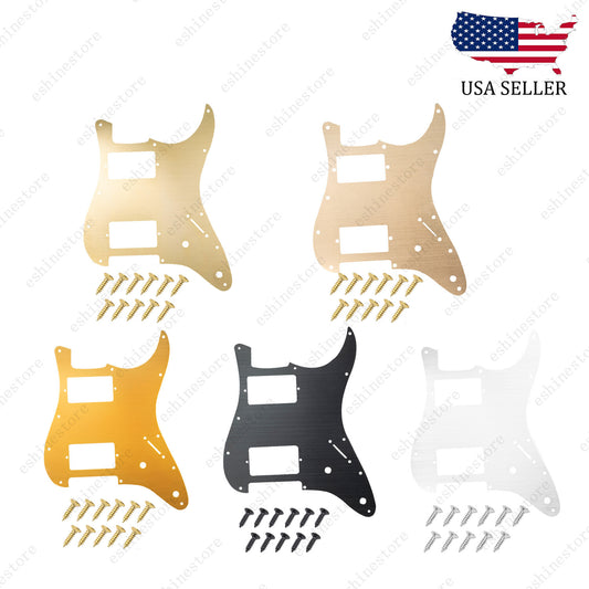 11 Hole HH Metal Guitar Pickguard Aluminum For ST Strat Electric guitar 5 color