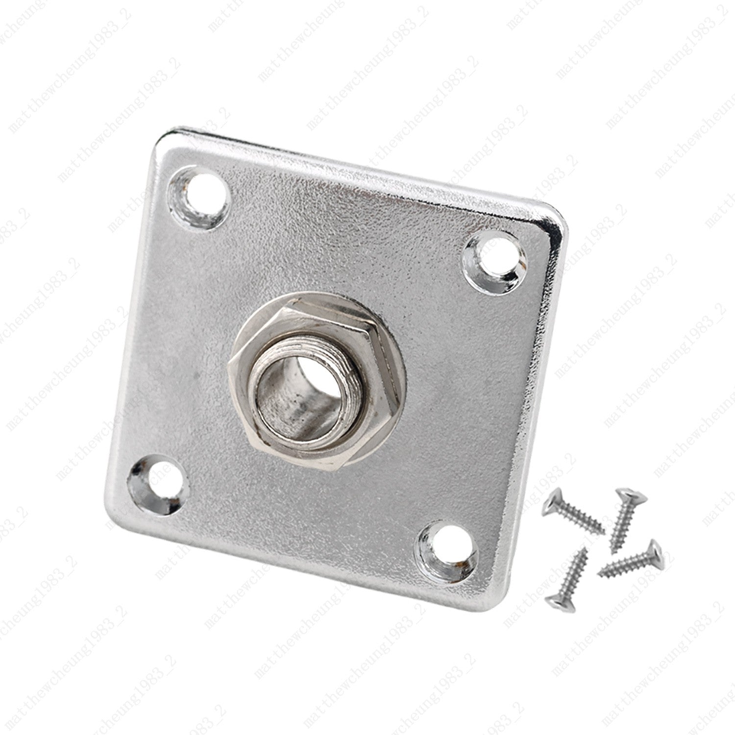 1 x Guitar Square Output Jack Plate Socket w/ Screws for Les Paul Epi - 4 Colors