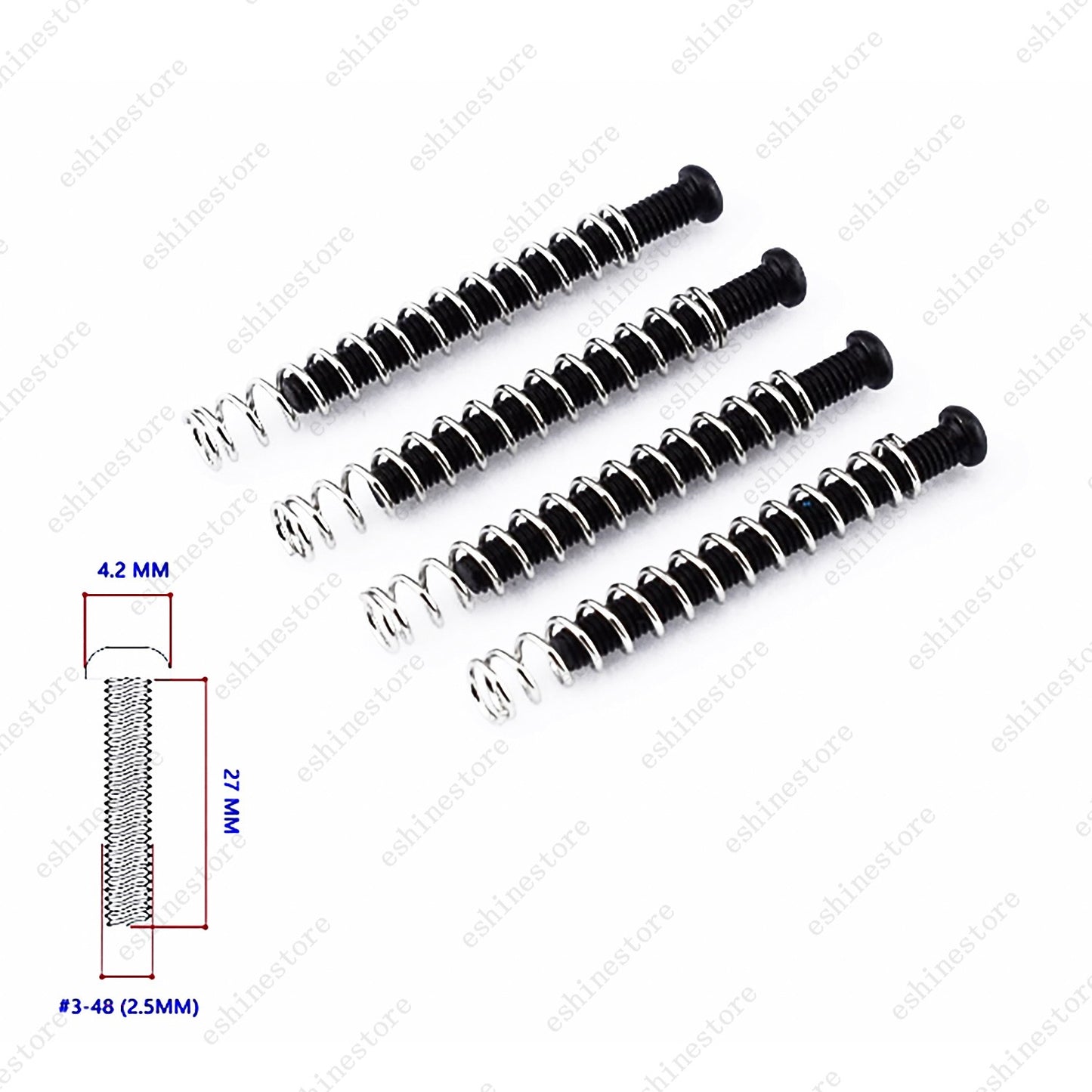 4x US Thread #3-48 Humbucker Pickup Height Screw Spring For EMG DiMazio Gibson