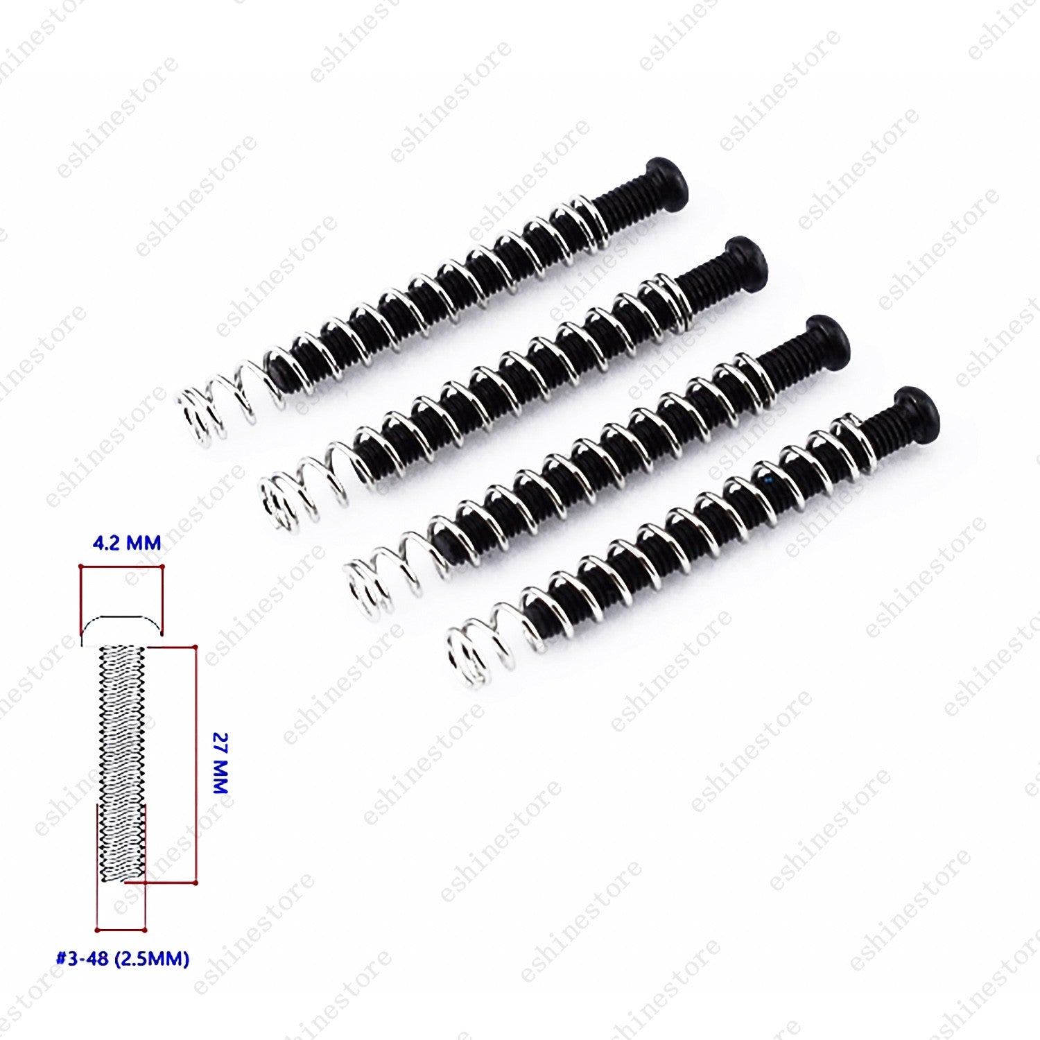 4x US Thread #3-48 Humbucker Pickup Height Screw Spring For EMG DiMazio Gibson