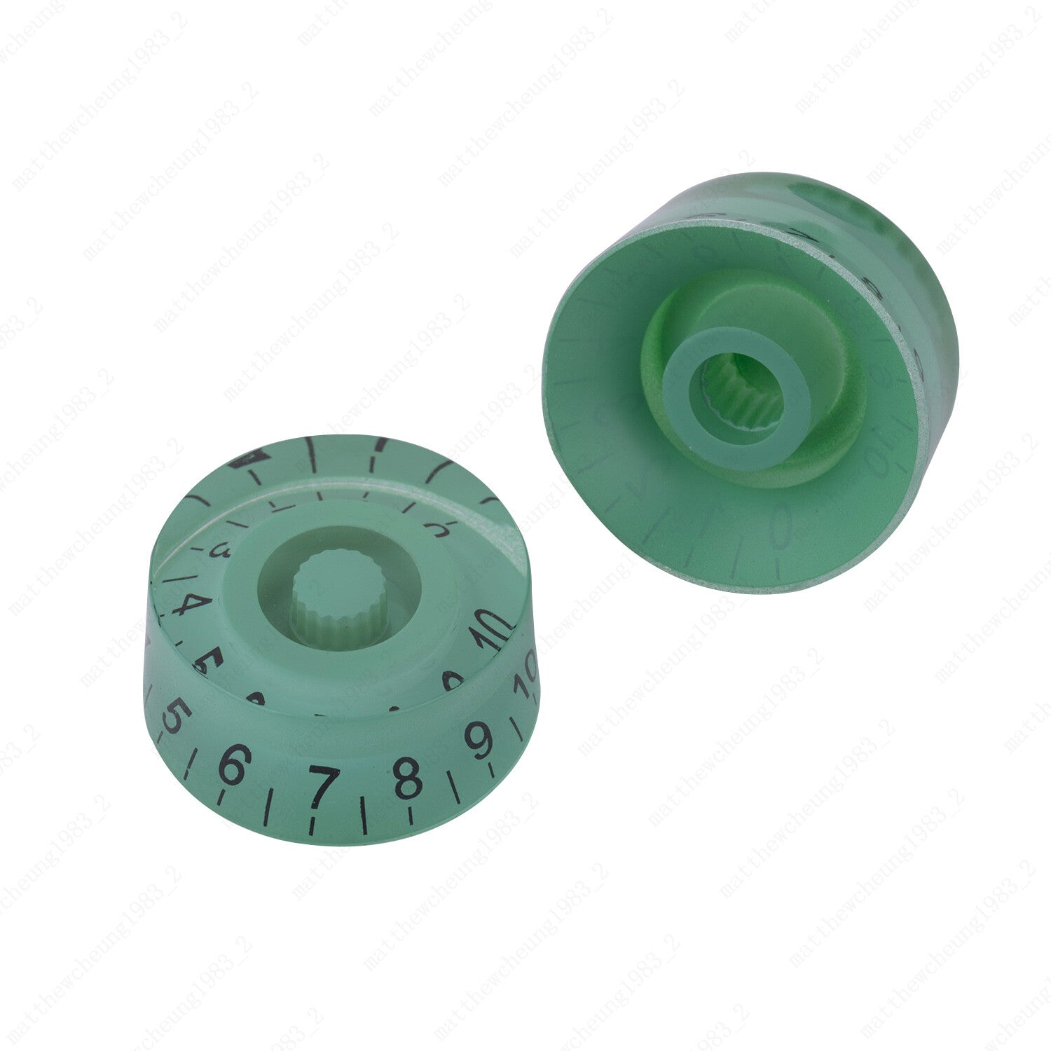 4 Pcs Green/Black Electirc Guitar Control Knobs Speed Dial Knobs for Les Paul SG