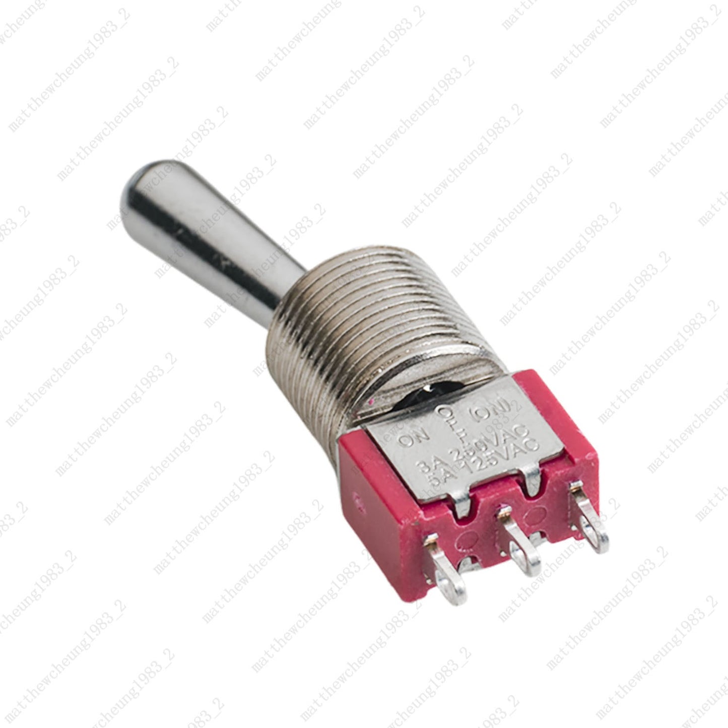 1/3/5pcs Guitar Momentary SPDT 3Pin 3-Position (ON)-OFF-ON Fat Bat Toggle Switch