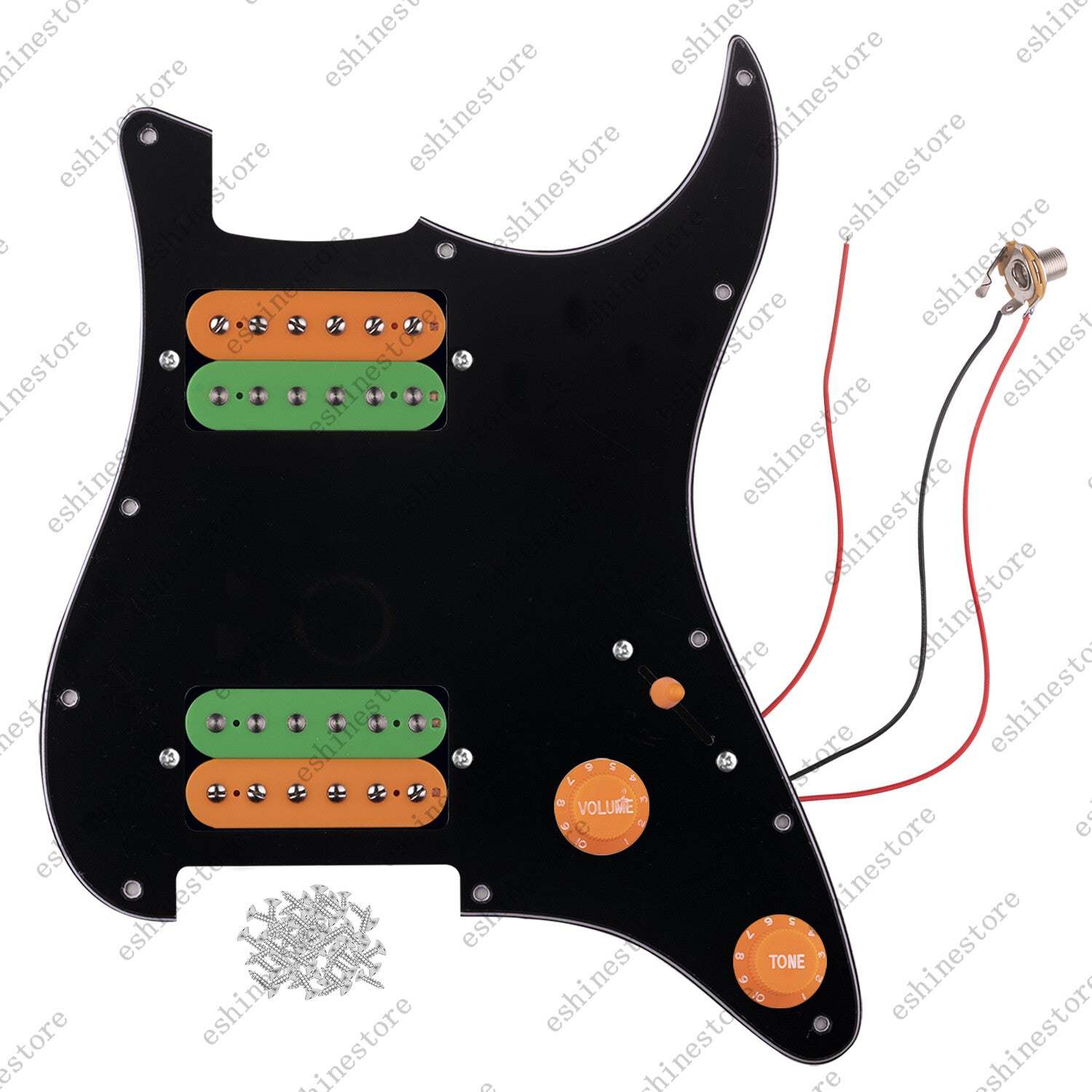 3Ply HH Loaded Prewired Guitar Pickguard Humbuckers Pickup Sets For ST Strat SQ