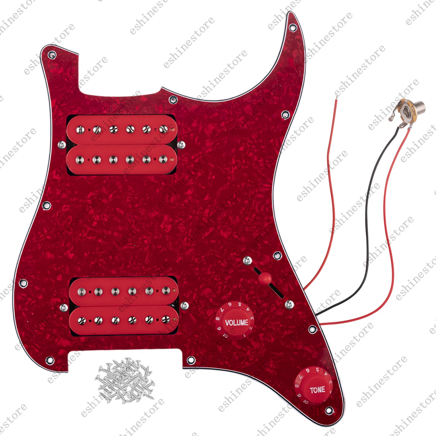 3Ply HH Loaded Prewired Guitar Pickguard Humbuckers Pickup Sets For ST Strat SQ