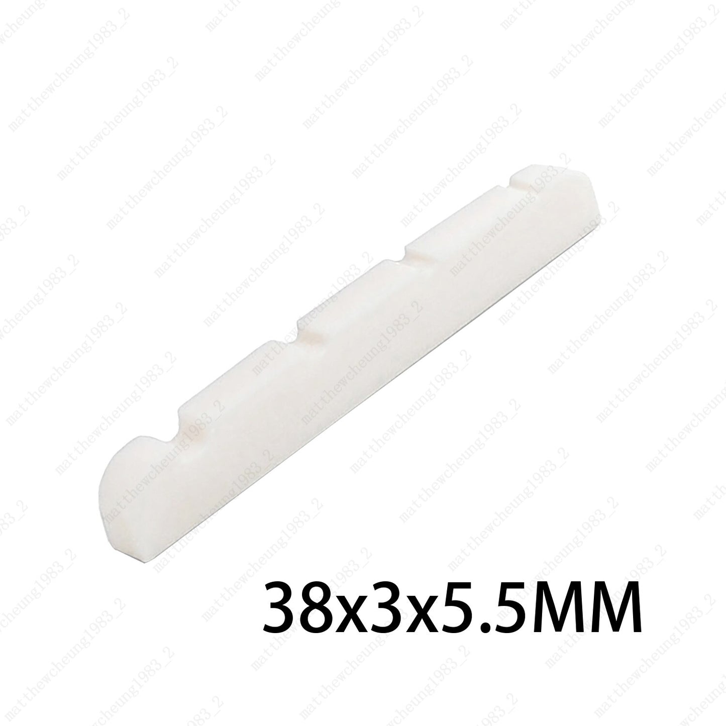 Bass Guitar 38/42mm Pre-Slotted Flat Bottom Bone Nut 4 Strings For P J Bass