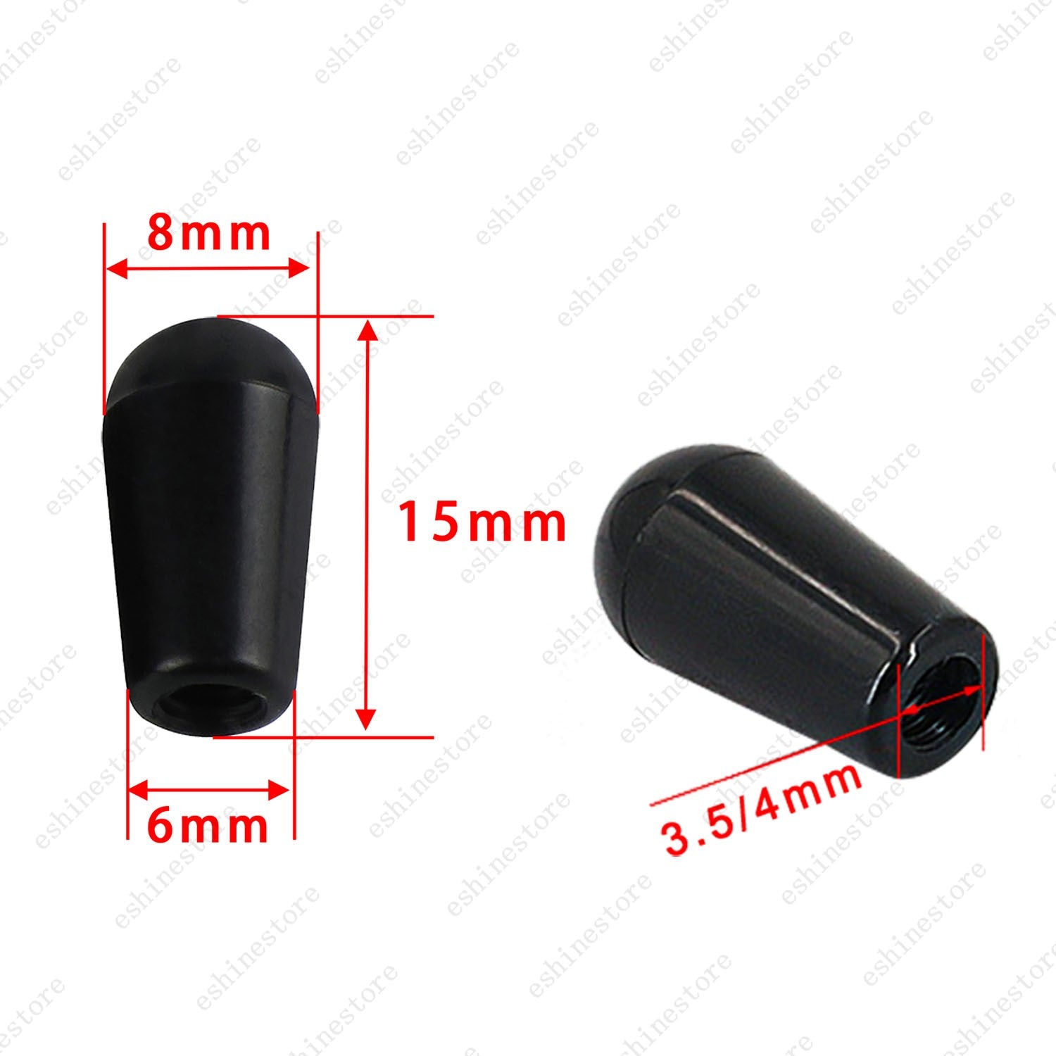 2 Pcs Metric Guitar Toggle Switch M3.5/M4 Tip Knob Cap For Epi Ibanez 12 COLOR
