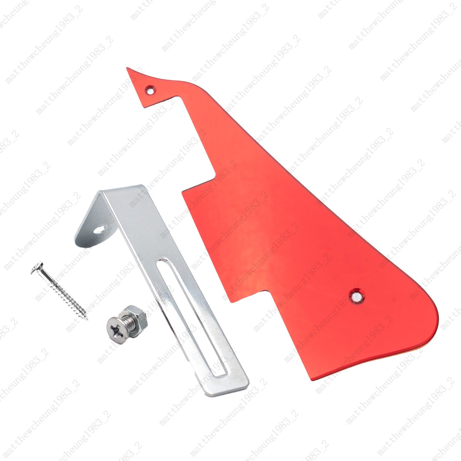 Multicolor Guitar Pickguard with Chrome Bracket Mounting Screws Set for Les Paul