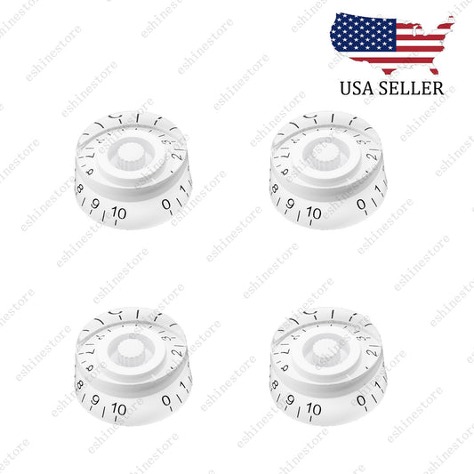 4 Pcs LP Custom Control Knobs Speed Dial Knobs Black w/ Gold for Les Paul SG