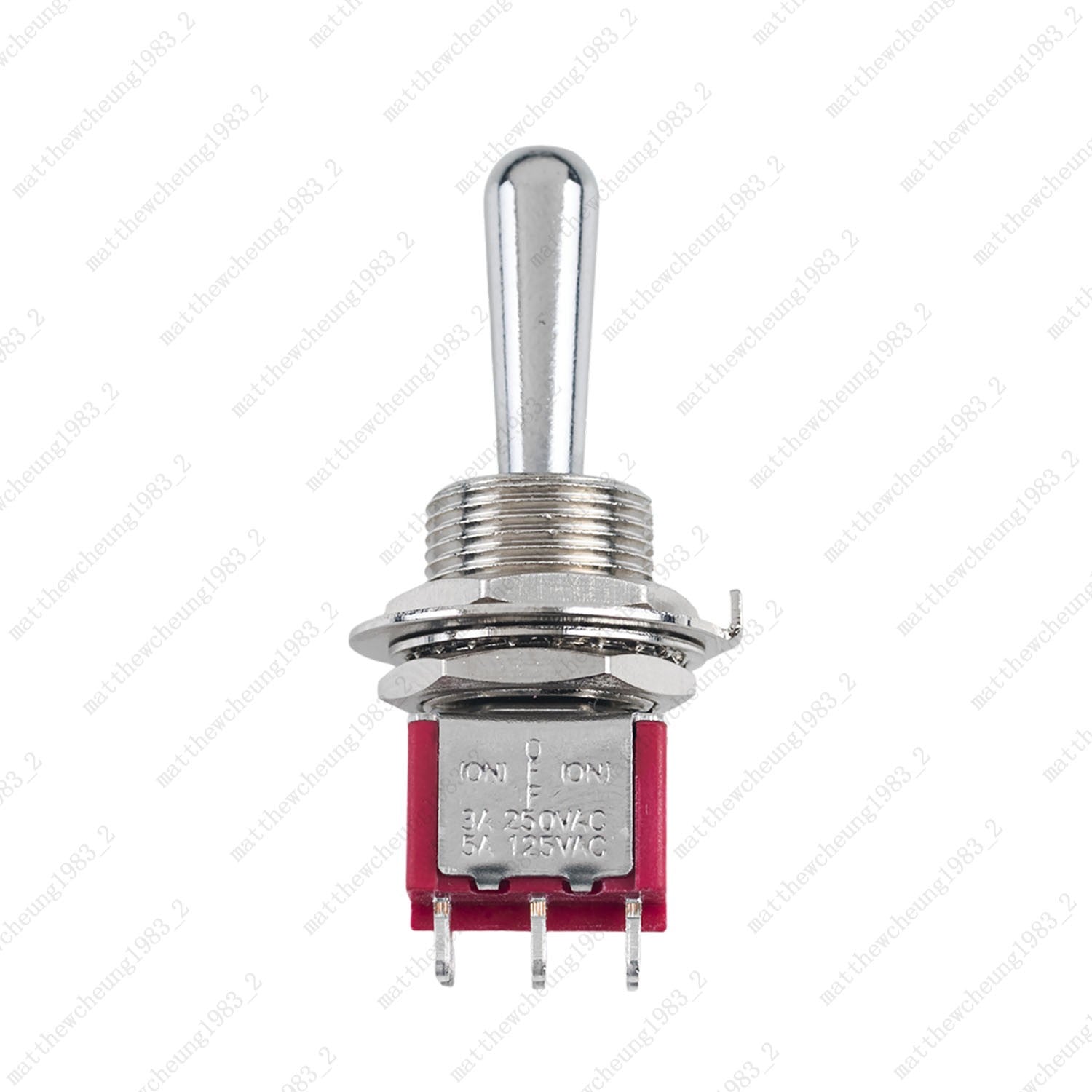 1/3/5 xGuitar Momentary DPDT 6Pin 3-Position (ON)-OFF-(ON) Fat Bat Toggle Switch
