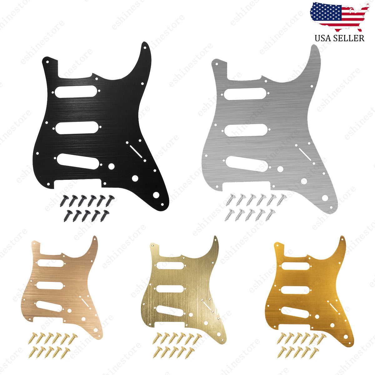 11 Hole SSS Metal Guitar Pickguard Aluminum For ST Strat Electric guitar 5 color