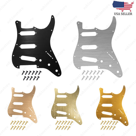 11 Hole SSS Metal Guitar Pickguard Aluminum For ST Strat Electric guitar 5 color