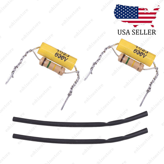 2pcs Treble Volume Bleed Circuit Kit .001uf Axial Through-Hole Cap 150k Resistor