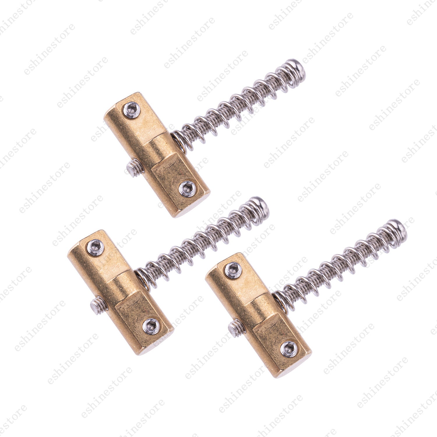 10.8mm Compensated Vintage Brass Saddles Set of 3 For Telecaster  Guitar Bridge