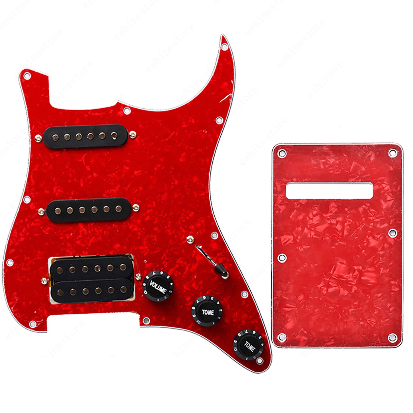 11 Hole Guitar SSH Loaded Pickguard Set & Back Plate For SQ FENDER Stratocaster