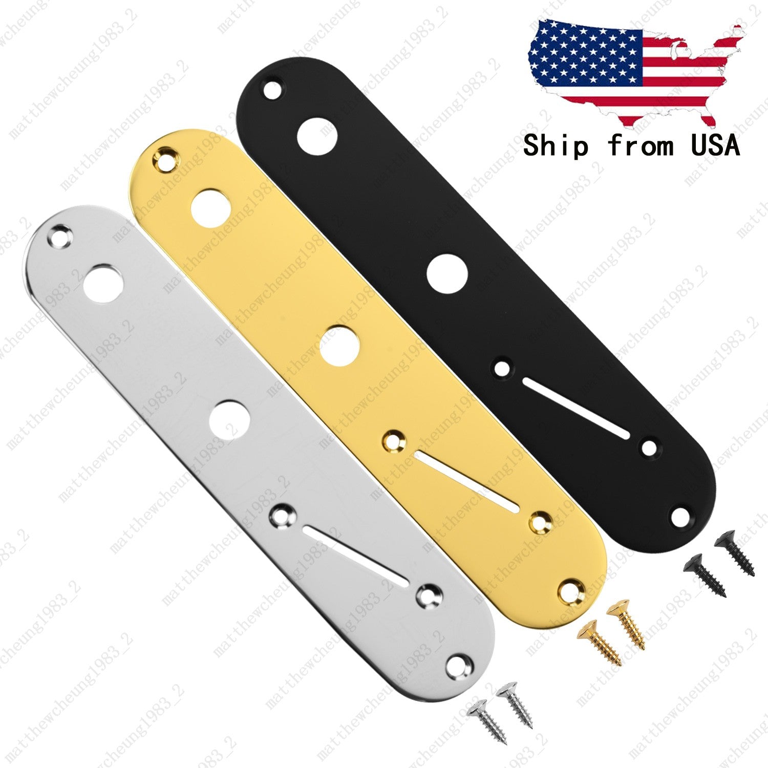 1x 160MM Electric Guitar Control Plate 9.5MM w/ Angled Switch Slot for Telecater