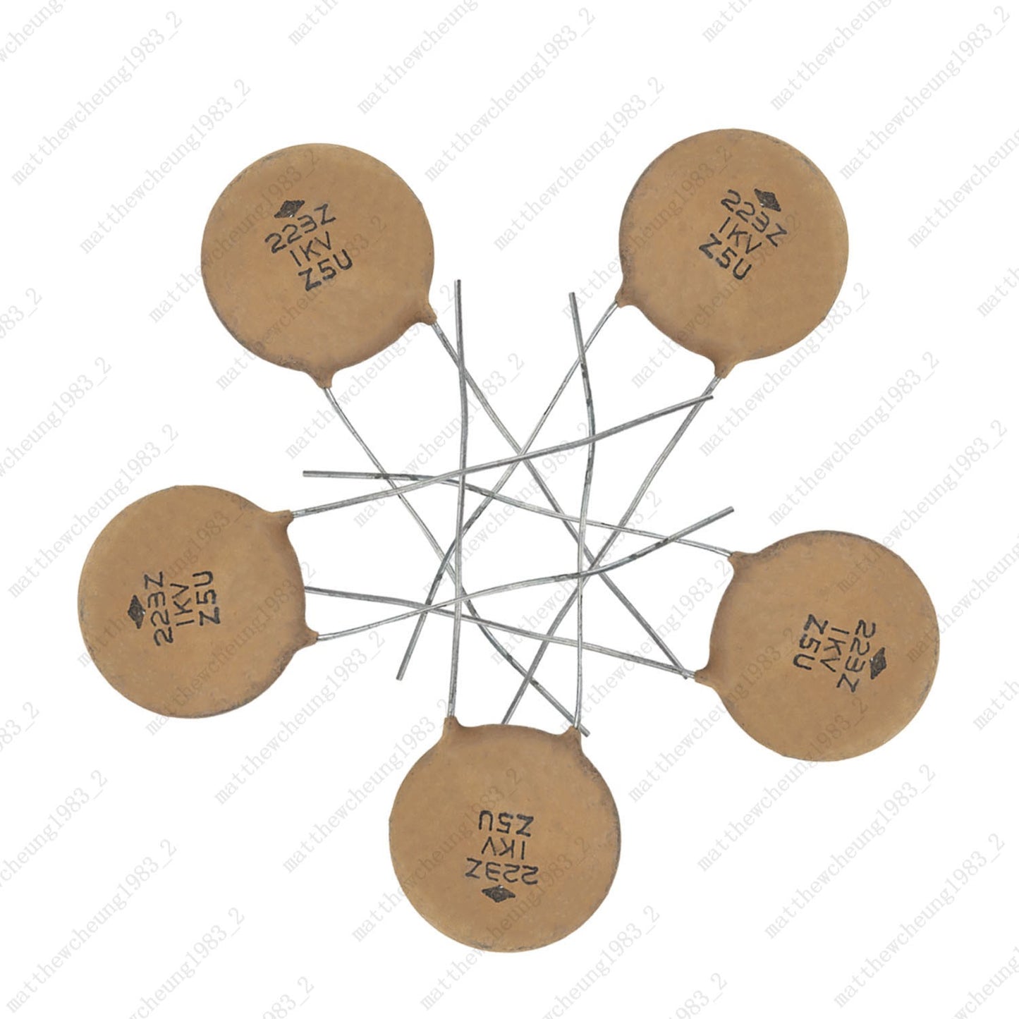 0.022uF 1KV High Frequency Ceramic Disc Capacitor Copper Lead for Guitar Repair