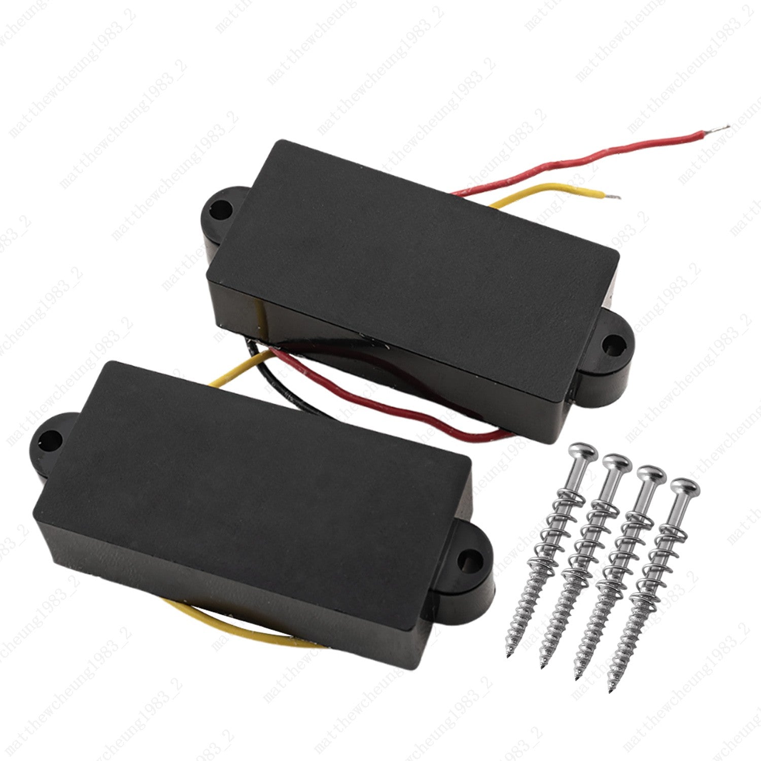 A Set of 4 String Bass pickup Ceramic Sealed Pickup w/ Screws for P Bass Guitar