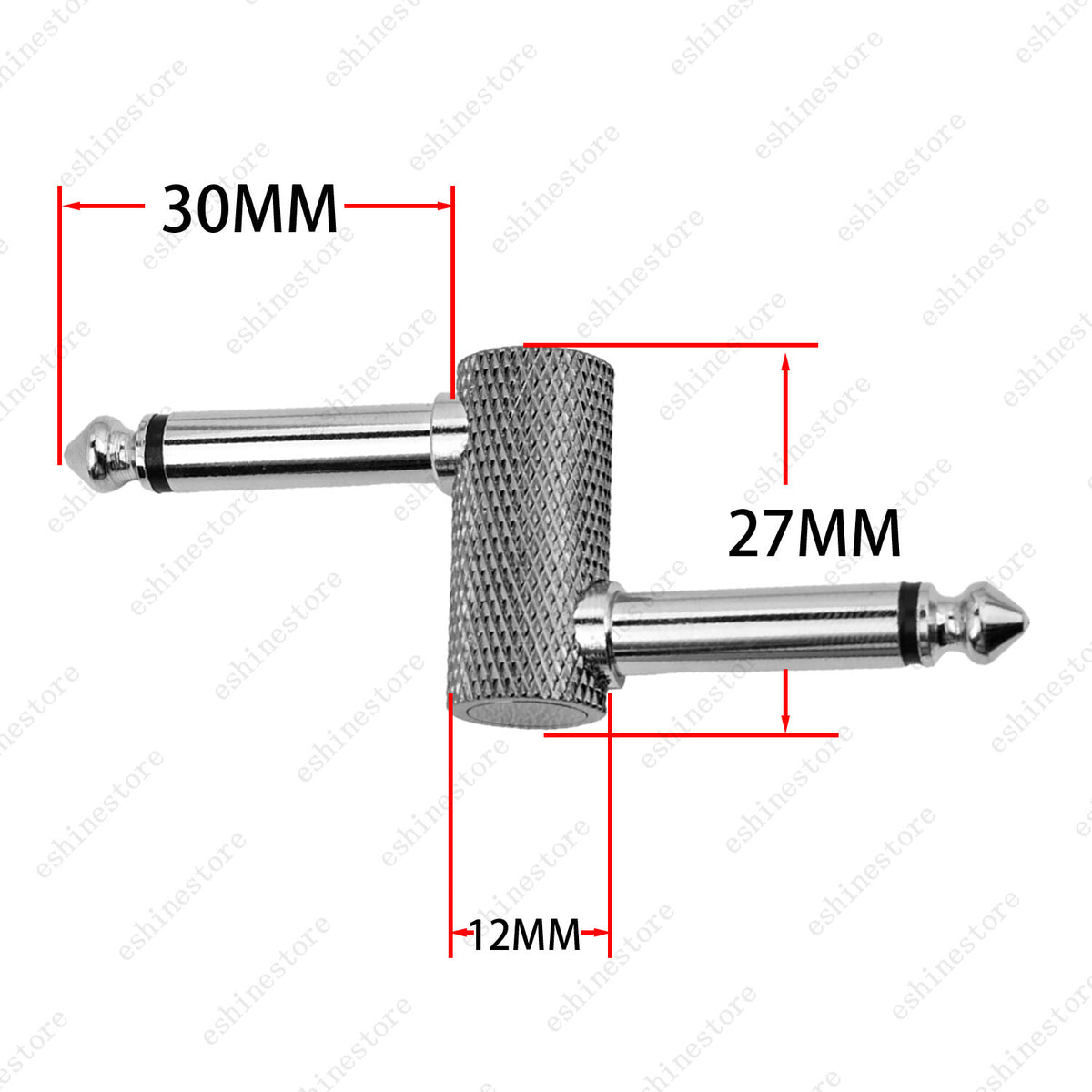 1/4'' Short Audio Adapter Plug Coupler Connector Used For Guitar Effect Pedal