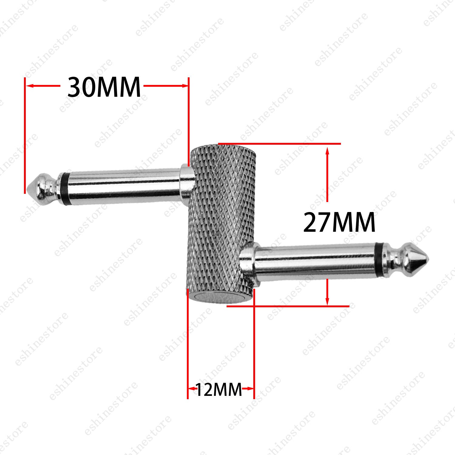 1/4'' Short Audio Adapter Plug Coupler Connector Used For Guitar Effect Pedal