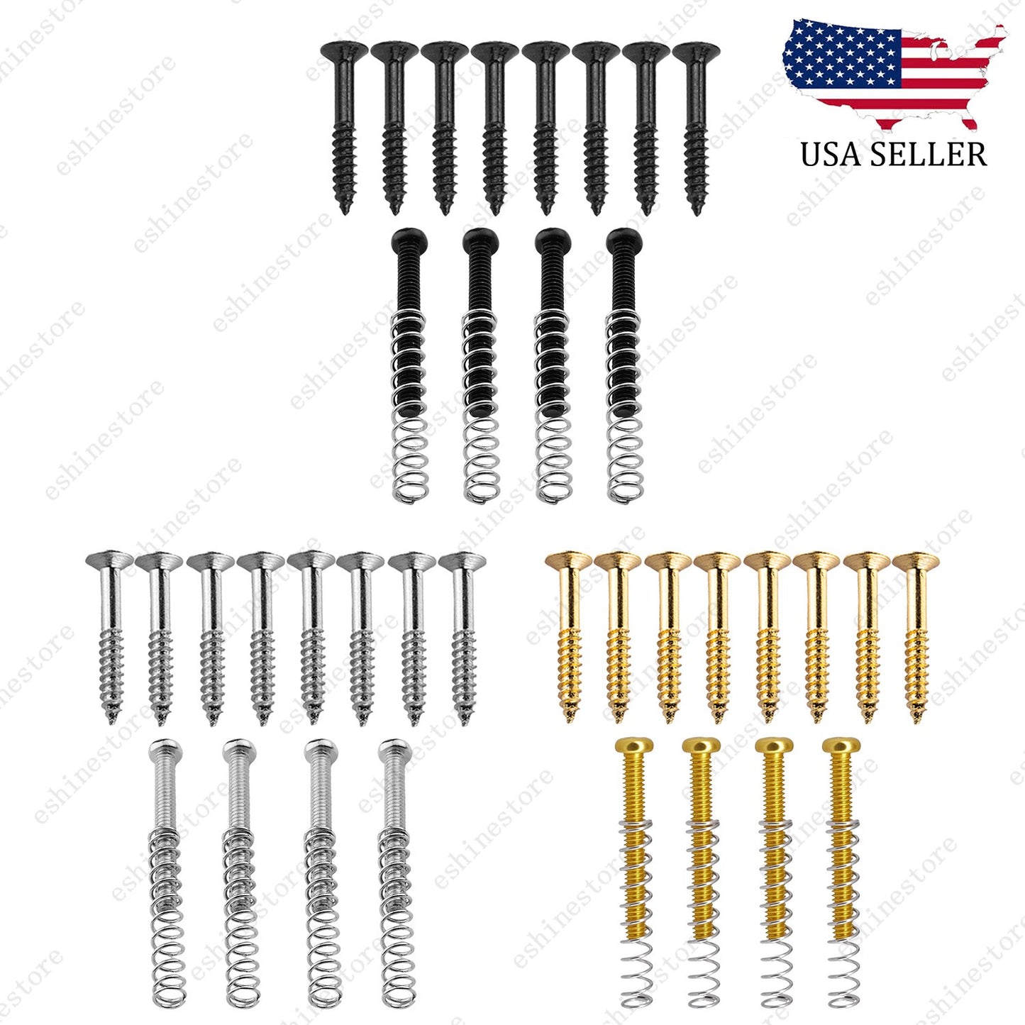 Imperial Thread Humbucker Mounting Kit - Screws,Springs&Rings for Seymour Duncan