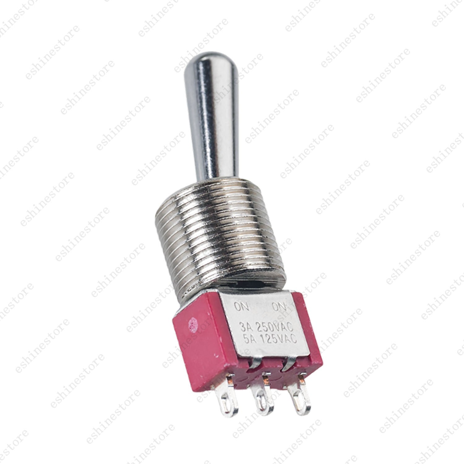 1/3/5 PCS Guitar/AMP Fat Bat Toggle Switch SPDT 3 Pin 2-Way ON ON Sealed - RED