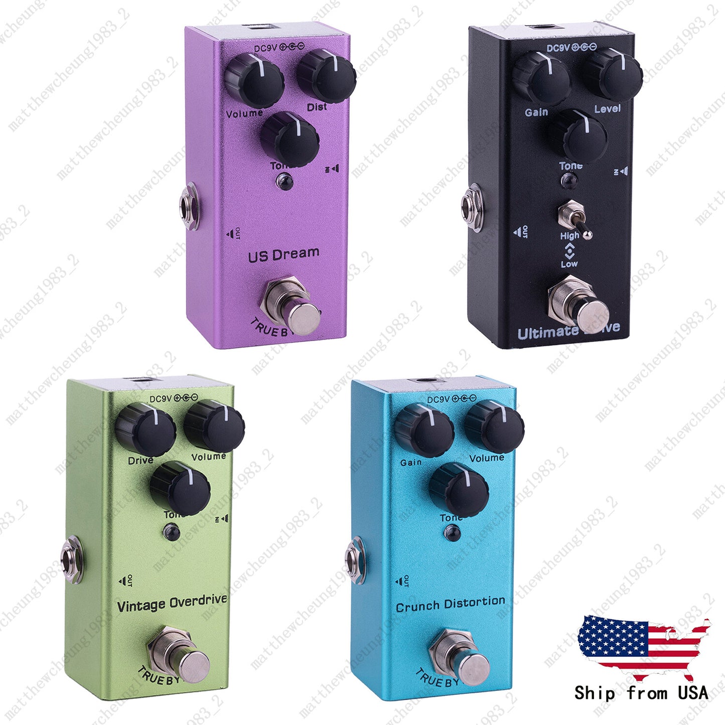 Distortion / Overdrive / Crunch / Metal Guitar Effects Pedal Mini Single Type