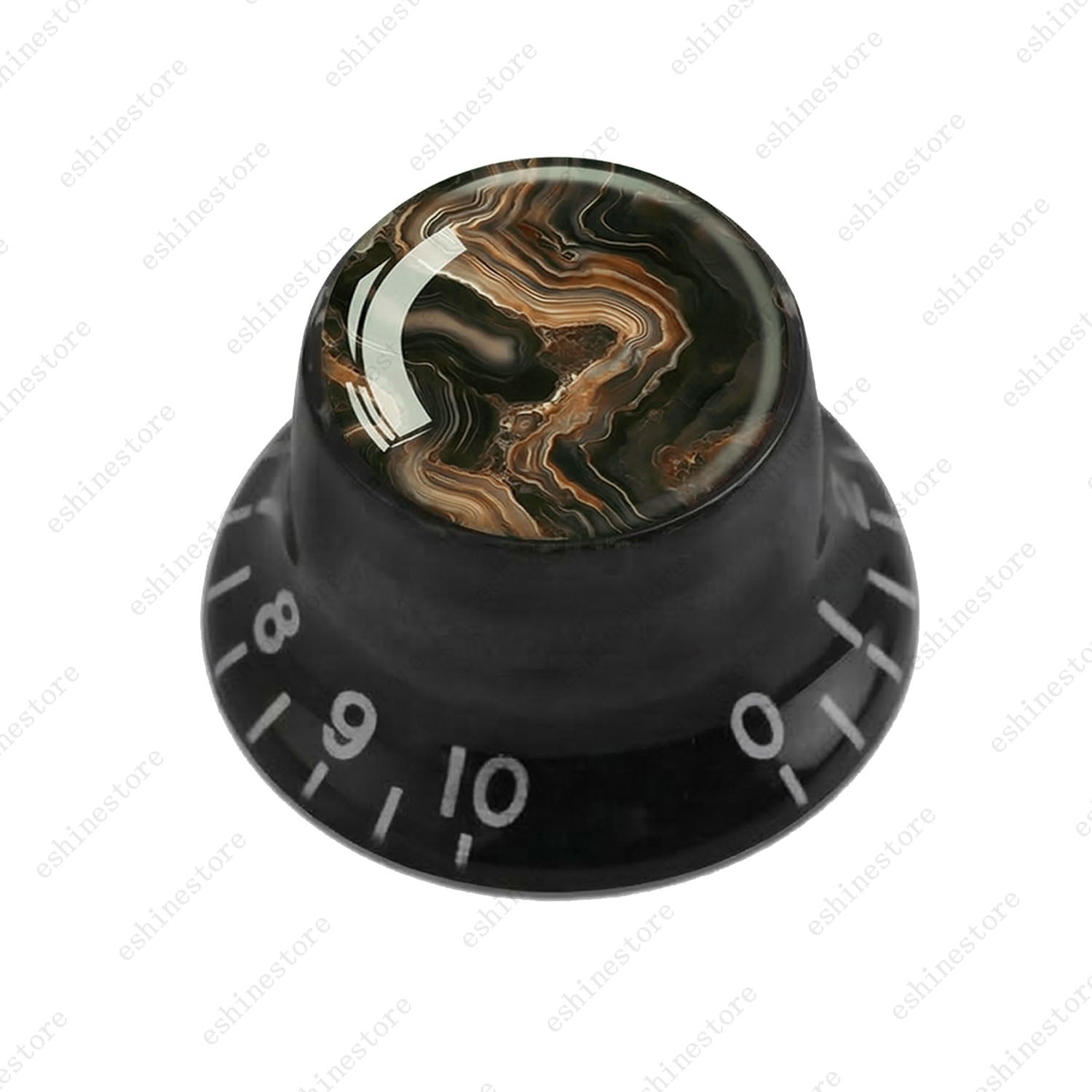 Guitar Reflector Knobs with Marble Texture Cap Top Hat Knob for Les Paul SG - 02