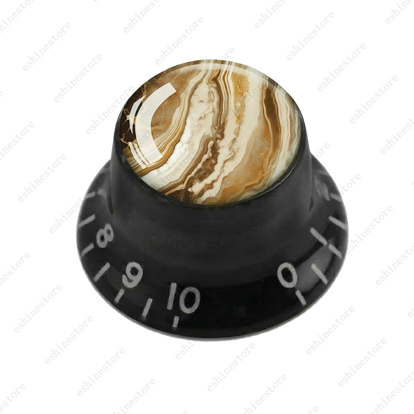 Guitar Reflector Knobs with Marble Texture Cap Top Hat Knob for Les Paul SG - 10