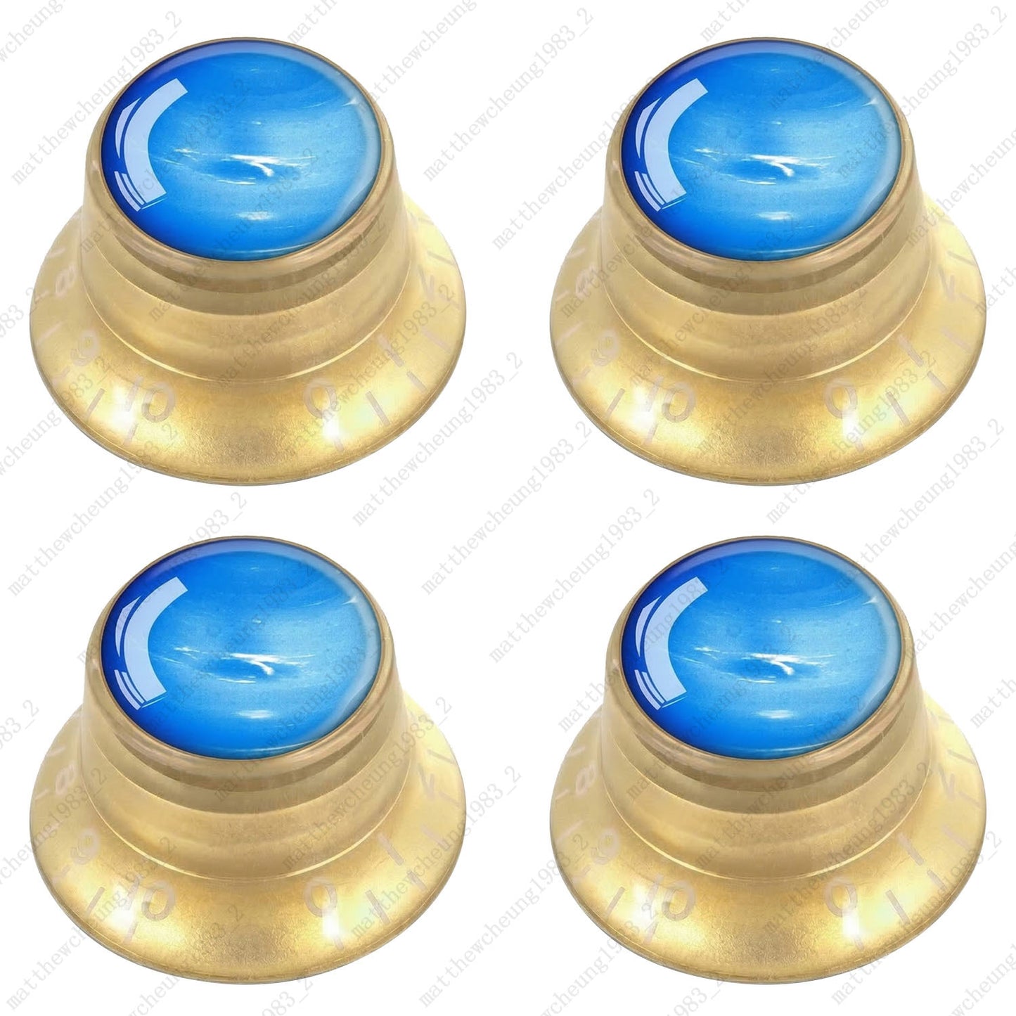 4Pcs Gold Guitar Reflector Knos For Les Paul SG -8 Solar System Pattern Option