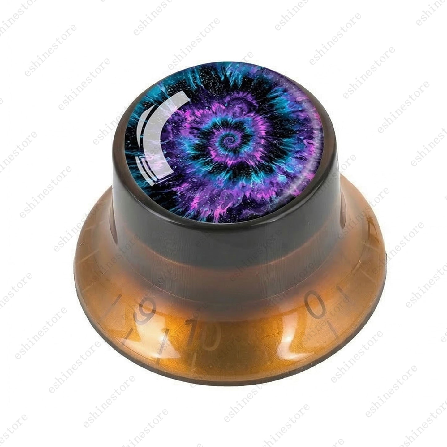 Guitar Reflector Knobs with Spiral Tie Dye Cap Top Hat Knob for Les Paul SG - 08