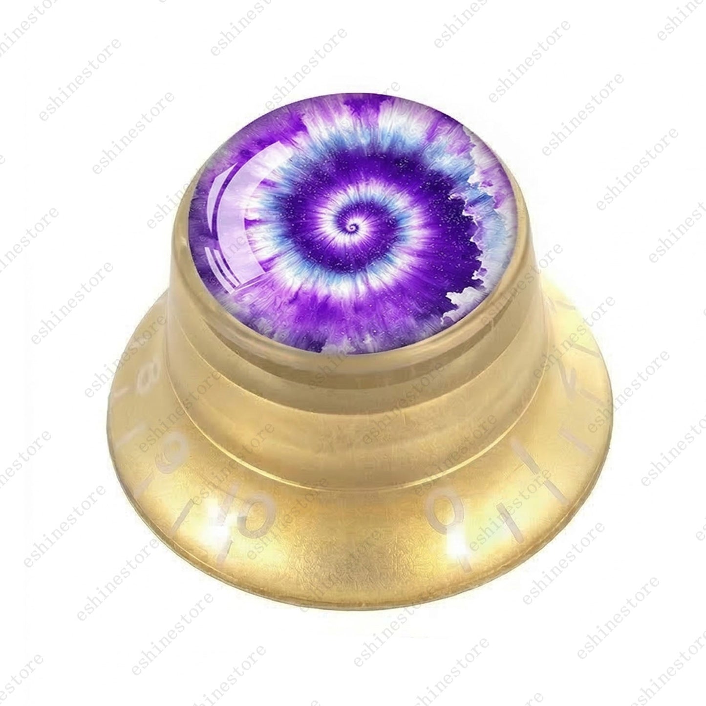 Guitar Reflector Knobs with Spiral Tie Dye Cap Top Hat Knob for Les Paul SG - 09