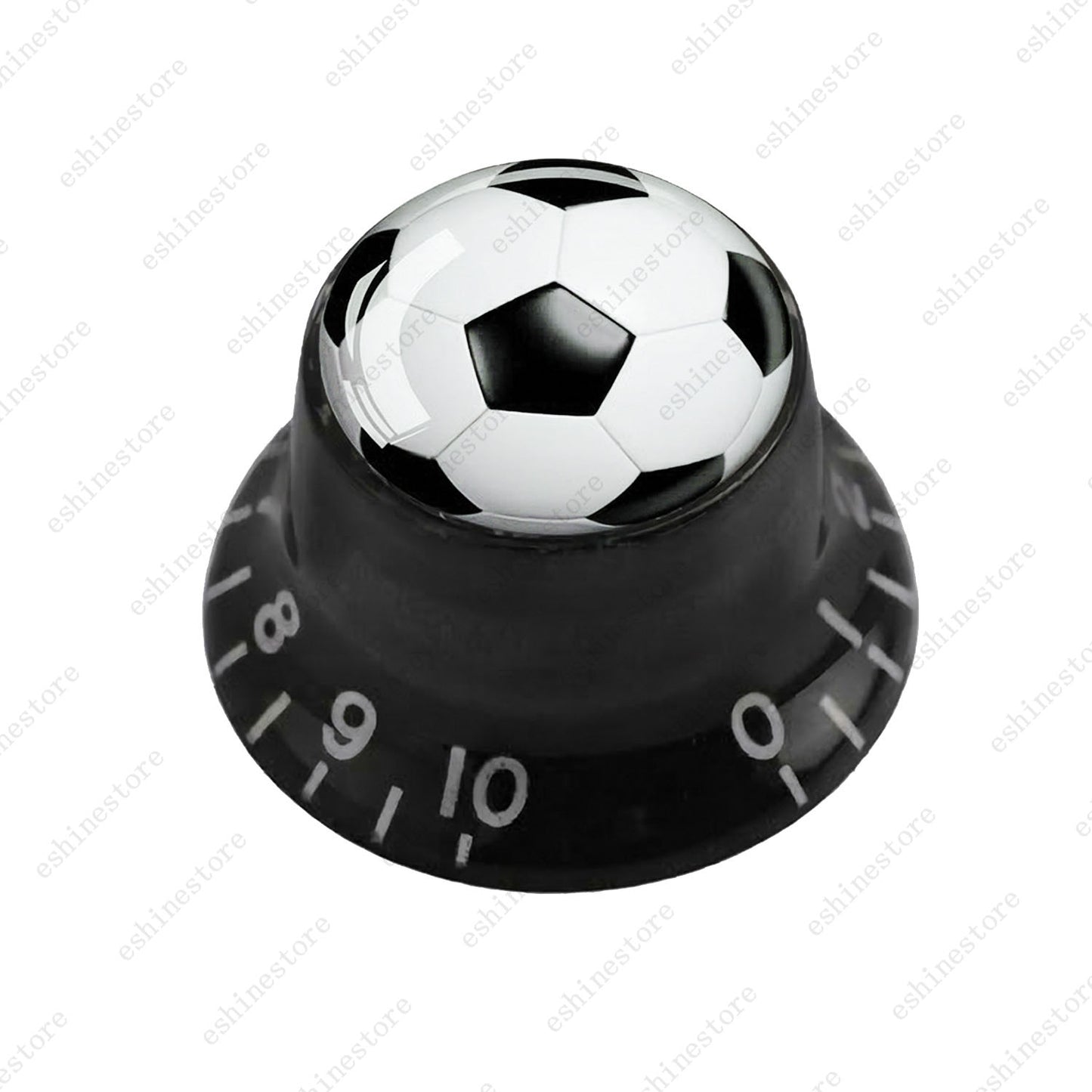 Electric Guitar Reflector Knob w/ Soccer Design Cap Top Hat Knob for Les Paul SG